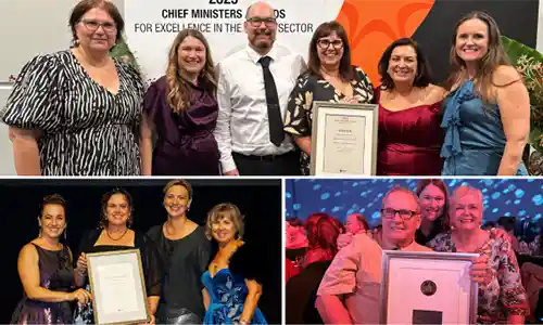 Celebrating department achievements at the 2025 Chief Ministers Awards