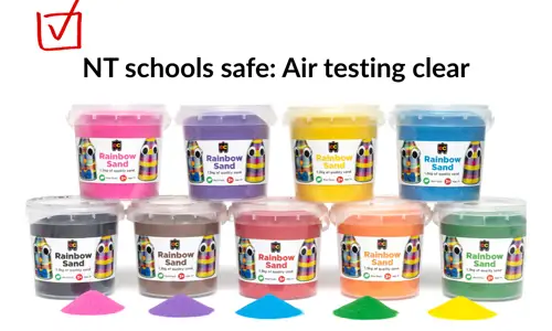 NT schools safe: Air testing clear after coloured sand recall