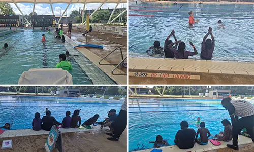 Nganmarriyanga School students keep swimming program afloat despite NT floods