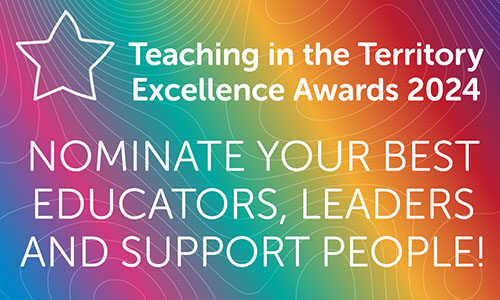 Nominations now open for the 2024 Teaching in the Territory Excellence Awards